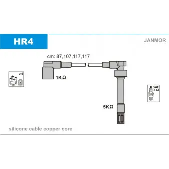 Kit de câbles d'allumage JANMOR HR4