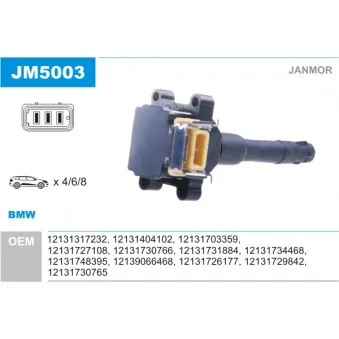 Bobine d'allumage JANMOR JM5003