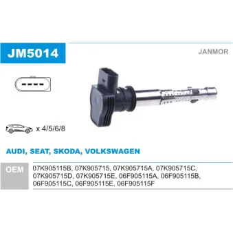 Bobine d'allumage JANMOR JM5014