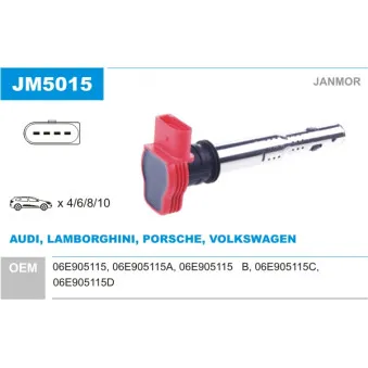 Bobine d'allumage JANMOR JM5015