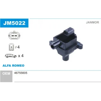 Bobine d'allumage JANMOR JM5022