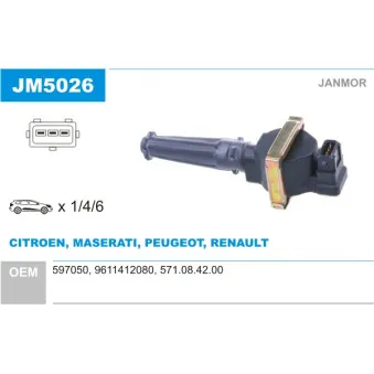 Bobine d'allumage JANMOR JM5026