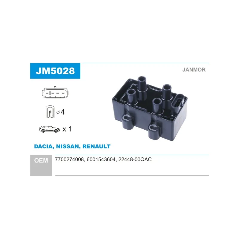 Bobine d'allumage JANMOR JM5028