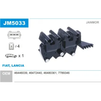 Bobine d'allumage JANMOR JM5033