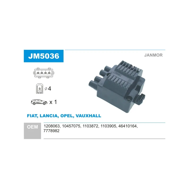 Bobine d'allumage JANMOR JM5036