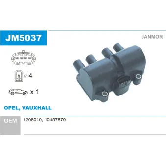 Bobine d'allumage JANMOR JM5037