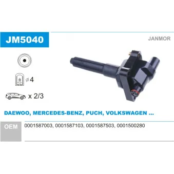 Bobine d'allumage JANMOR JM5040