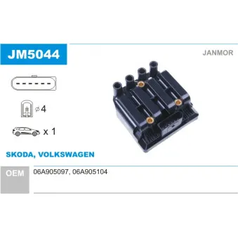Bobine d'allumage JANMOR JM5044