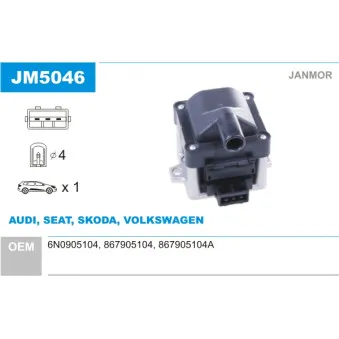 Bobine d'allumage JANMOR JM5046