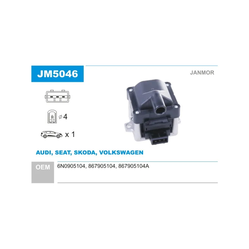 Bobine d'allumage JANMOR JM5046