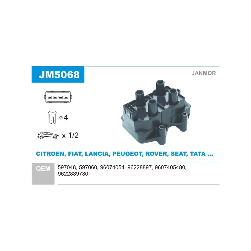 Bobine d'allumage JANMOR JM5068