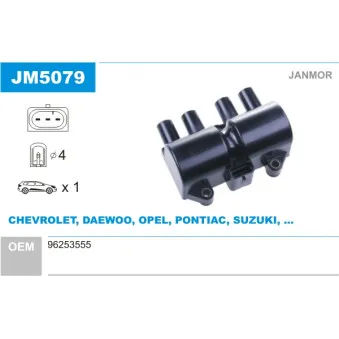 Bobine d'allumage JANMOR JM5079