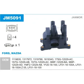 Bobine d'allumage JANMOR JM5091