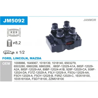 Bobine d'allumage JANMOR JM5092
