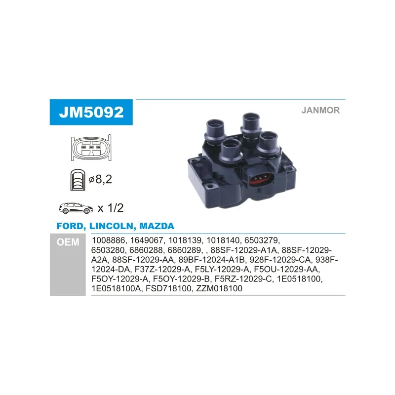 Bobine d'allumage JANMOR JM5092