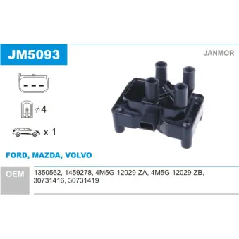 Bobine d'allumage JANMOR JM5093