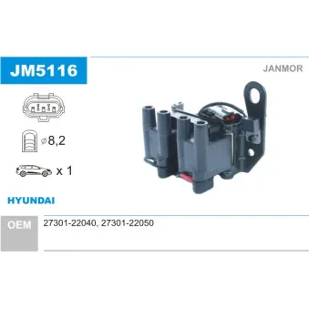 Bobine d'allumage JANMOR JM5116