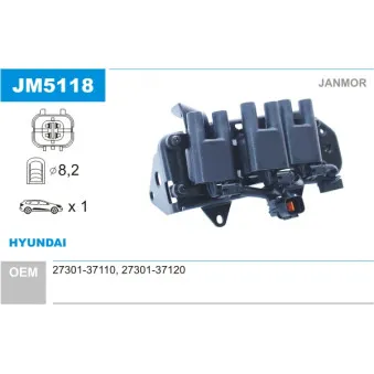 Bobine d'allumage JANMOR