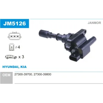Bobine d'allumage JANMOR JM5126