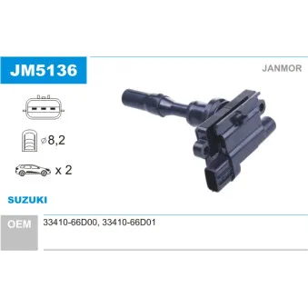 Bobine d'allumage JANMOR JM5136