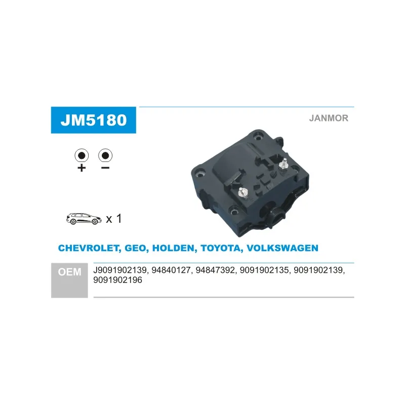 Bobine d'allumage JANMOR JM5180
