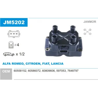 Bobine d'allumage JANMOR JM5202