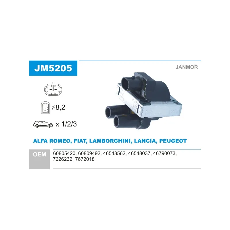 Bobine d'allumage JANMOR JM5205