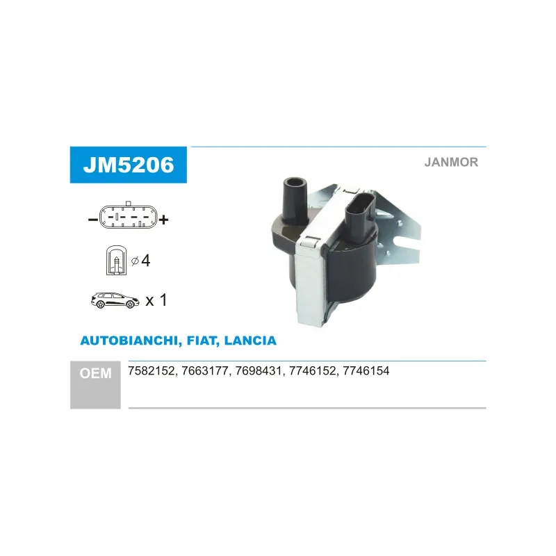 Bobine d'allumage JANMOR JM5206