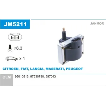 Bobine d'allumage JANMOR JM5211
