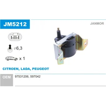Bobine d'allumage JANMOR JM5212