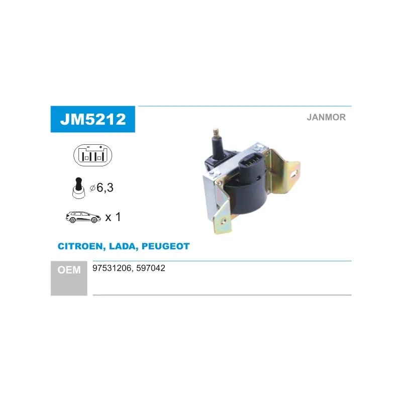 Bobine d'allumage JANMOR JM5212