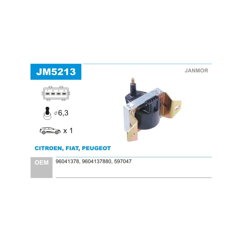 Bobine d'allumage JANMOR JM5213