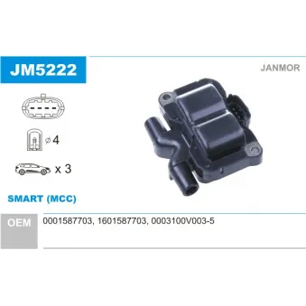 Bobine d'allumage JANMOR JM5222