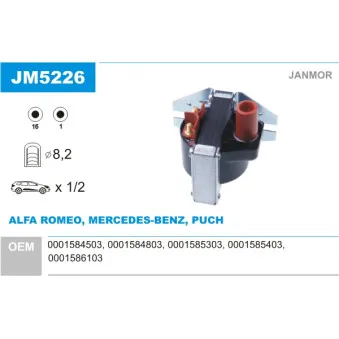 Bobine d'allumage JANMOR JM5226