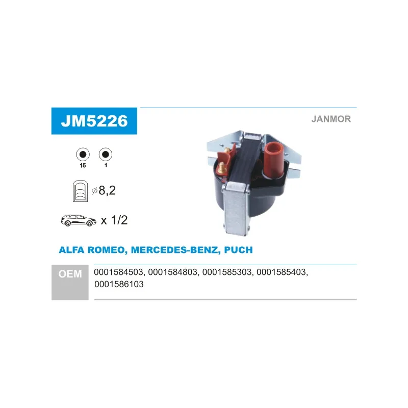 Bobine d'allumage JANMOR JM5226