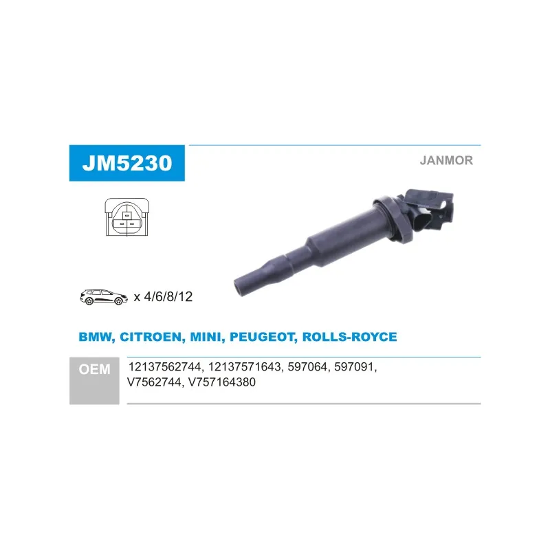 Bobine d'allumage JANMOR JM5230