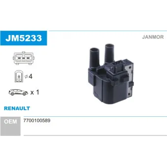 Bobine d'allumage JANMOR JM5233