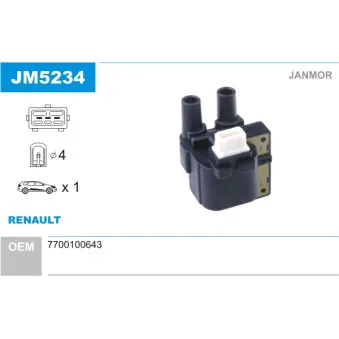 Bobine d'allumage JANMOR JM5234