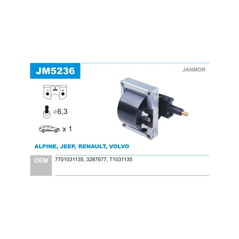 Bobine d'allumage JANMOR JM5236