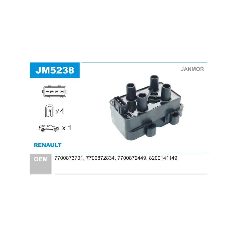 Bobine d'allumage JANMOR JM5238