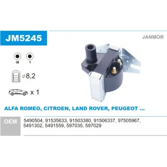Bobine d'allumage JANMOR JM5245