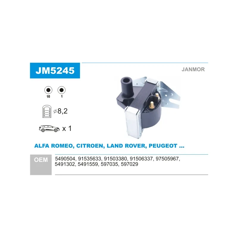 Bobine d'allumage JANMOR JM5245
