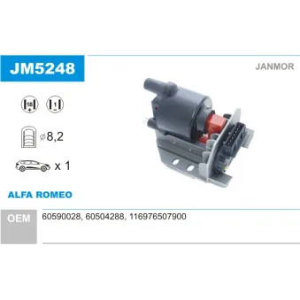 Bobine d'allumage JANMOR JM5248