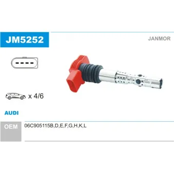 Bobine d'allumage JANMOR JM5252
