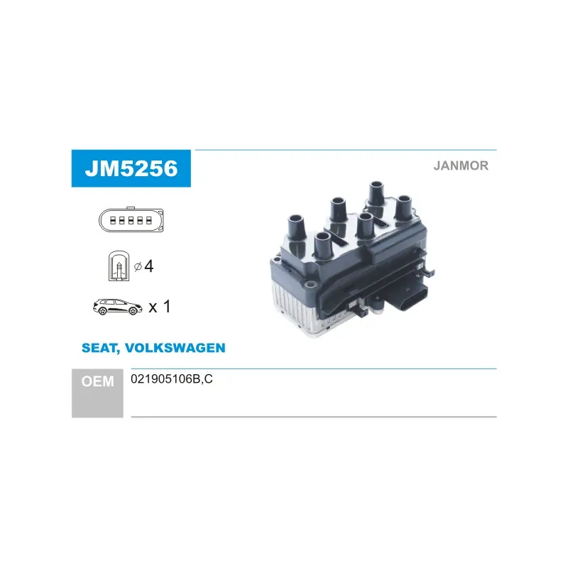 Bobine d'allumage JANMOR JM5256