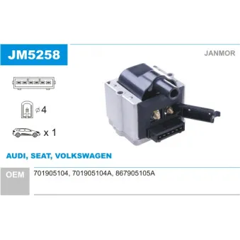 Bobine d'allumage JANMOR JM5258