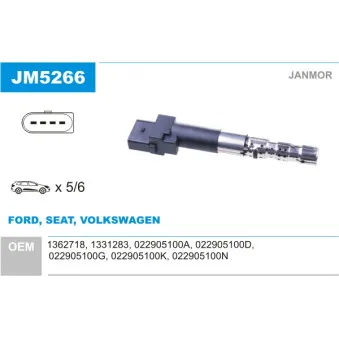 Bobine d'allumage JANMOR JM5266