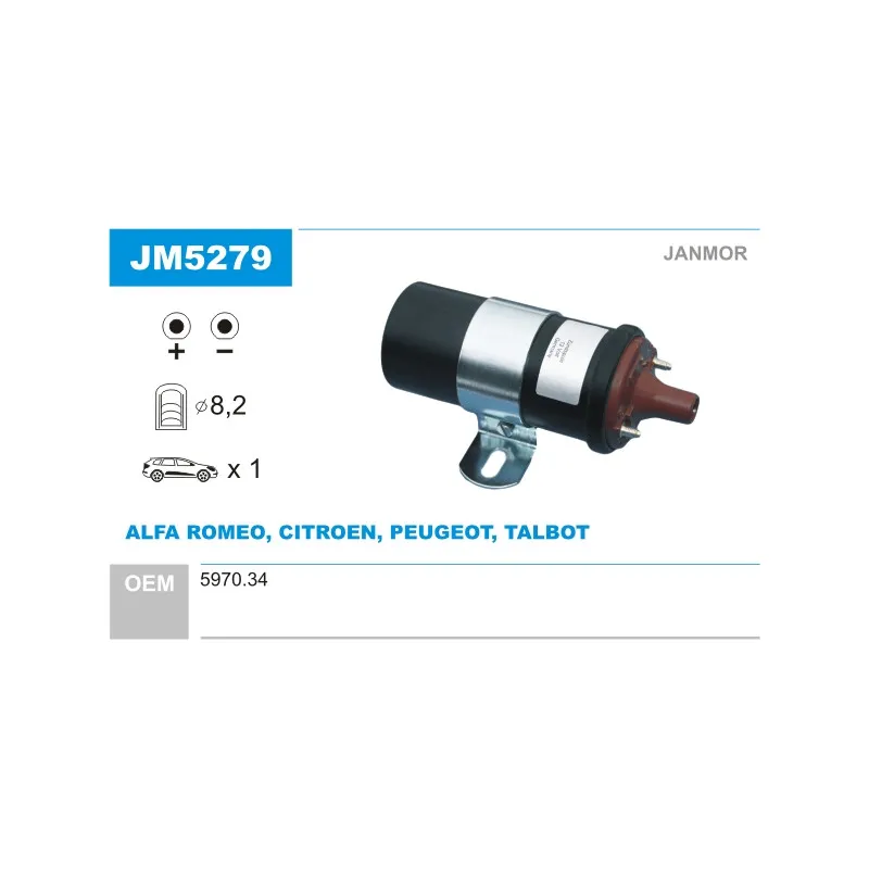 Bobine d'allumage JANMOR JM5279