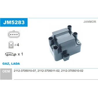 Bobine d'allumage JANMOR JM5283