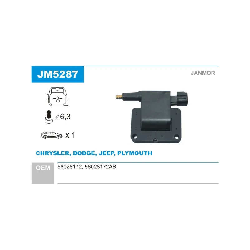 Bobine d'allumage JANMOR JM5287